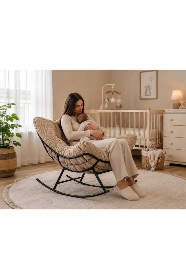 Sallanan Sandalye - Emzirme Koltuğu - Dinlenme Koltuğu - TV Koltuğu Balkon ve Kitap Okuma Koltuğu Sallanan Sandalye - Emzirme Koltuğu - Dinlenme Koltuğu - TV Koltuğu Balkon ve Kitap Okuma Koltuğu